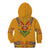 Haiti Flag Traditional Dashiki Kid Hoodie Yellow Color
