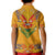 Haiti Flag Traditional Dashiki Kid Polo Shirt Yellow Color