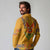 Haiti Flag Traditional Dashiki Long Sleeve Polo Shirt Yellow Color