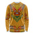 Haiti Flag Traditional Dashiki Long Sleeve Shirt Yellow Color
