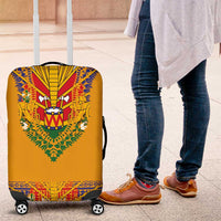 Haiti Flag Traditional Dashiki Luggage Cover Yellow Color