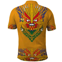 Haiti Flag Traditional Dashiki Polo Shirt Yellow Color