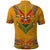 Haiti Flag Traditional Dashiki Polo Shirt Yellow Color