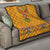 Haiti Flag Traditional Dashiki Quilt Yellow Color