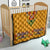 Haiti Flag Traditional Dashiki Quilt Yellow Color