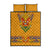 Haiti Flag Traditional Dashiki Quilt Bed Set Yellow Color