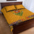 Haiti Flag Traditional Dashiki Quilt Bed Set Yellow Color