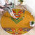 Haiti Flag Traditional Dashiki Round Carpet Yellow Color