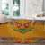 Haiti Flag Traditional Dashiki Round Carpet Yellow Color