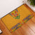 Haiti Flag Traditional Dashiki Rubber Doormat Yellow Color