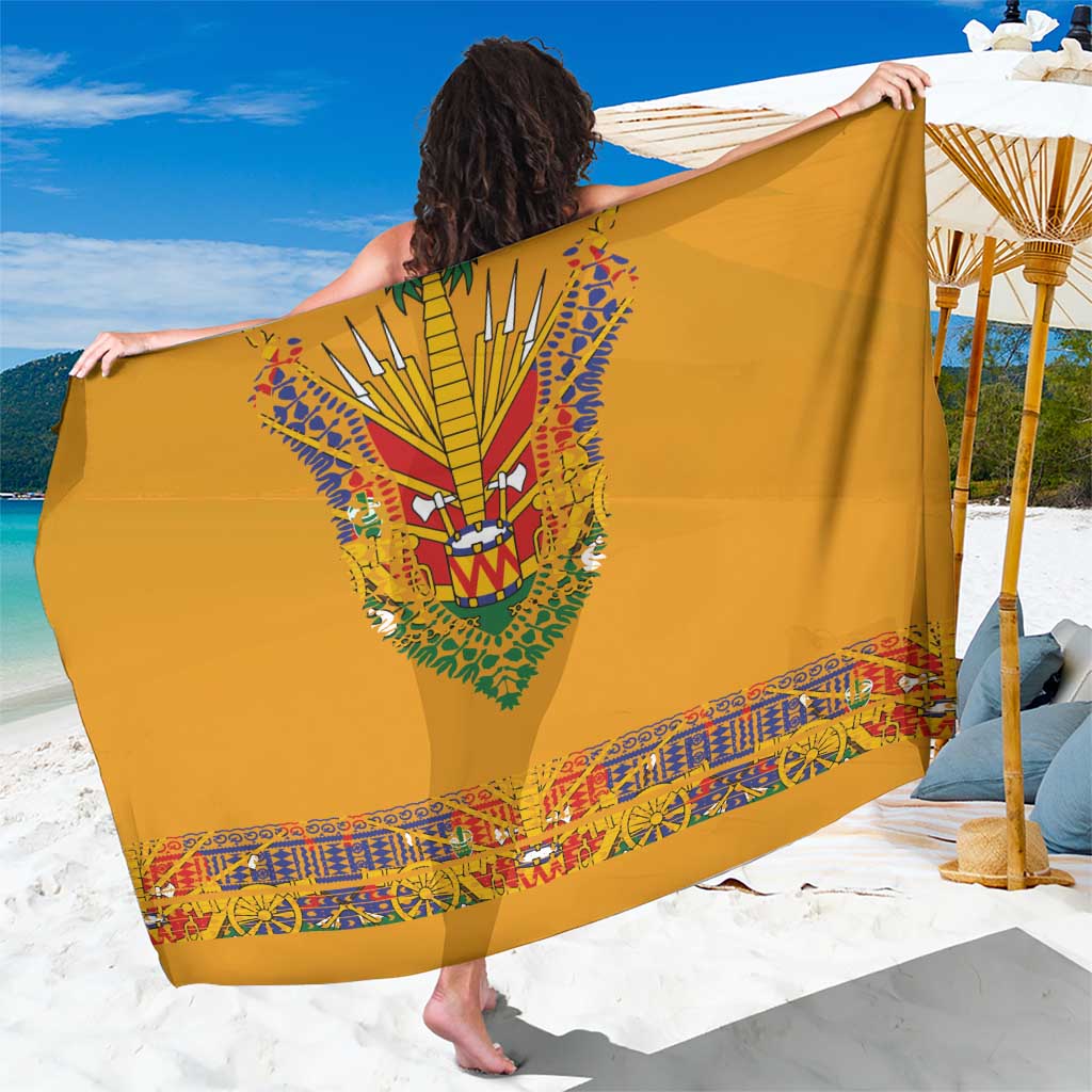 Haiti Flag Traditional Dashiki Sarong Yellow Color
