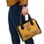 Haiti Flag Traditional Dashiki Shoulder Handbag Yellow Color