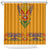 Haiti Flag Traditional Dashiki Shower Curtain Yellow Color