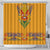 Haiti Flag Traditional Dashiki Shower Curtain Yellow Color