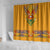 Haiti Flag Traditional Dashiki Shower Curtain Yellow Color