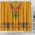 Haiti Flag Traditional Dashiki Shower Curtain Yellow Color