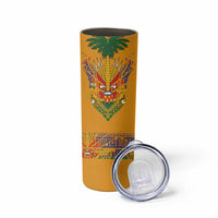 Haiti Flag Traditional Dashiki Skinny Tumbler Yellow Color