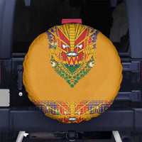 Haiti Flag Traditional Dashiki Spare Tire Cover Yellow Color