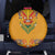 Haiti Flag Traditional Dashiki Spare Tire Cover Yellow Color