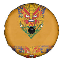 Haiti Flag Traditional Dashiki Spare Tire Cover Yellow Color