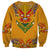 Haiti Flag Traditional Dashiki Sweatshirt Yellow Color