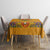Haiti Flag Traditional Dashiki Tablecloth Yellow Color