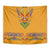 Haiti Flag Traditional Dashiki Tapestry Yellow Color