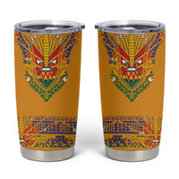 Haiti Flag Traditional Dashiki Tumbler Cup Yellow Color
