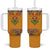 Haiti Flag Traditional Dashiki Tumbler With Handle Yellow Color