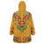 Haiti Flag Traditional Dashiki Wearable Blanket Hoodie Yellow Color