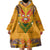Haiti Flag Traditional Dashiki Wearable Blanket Hoodie Yellow Color