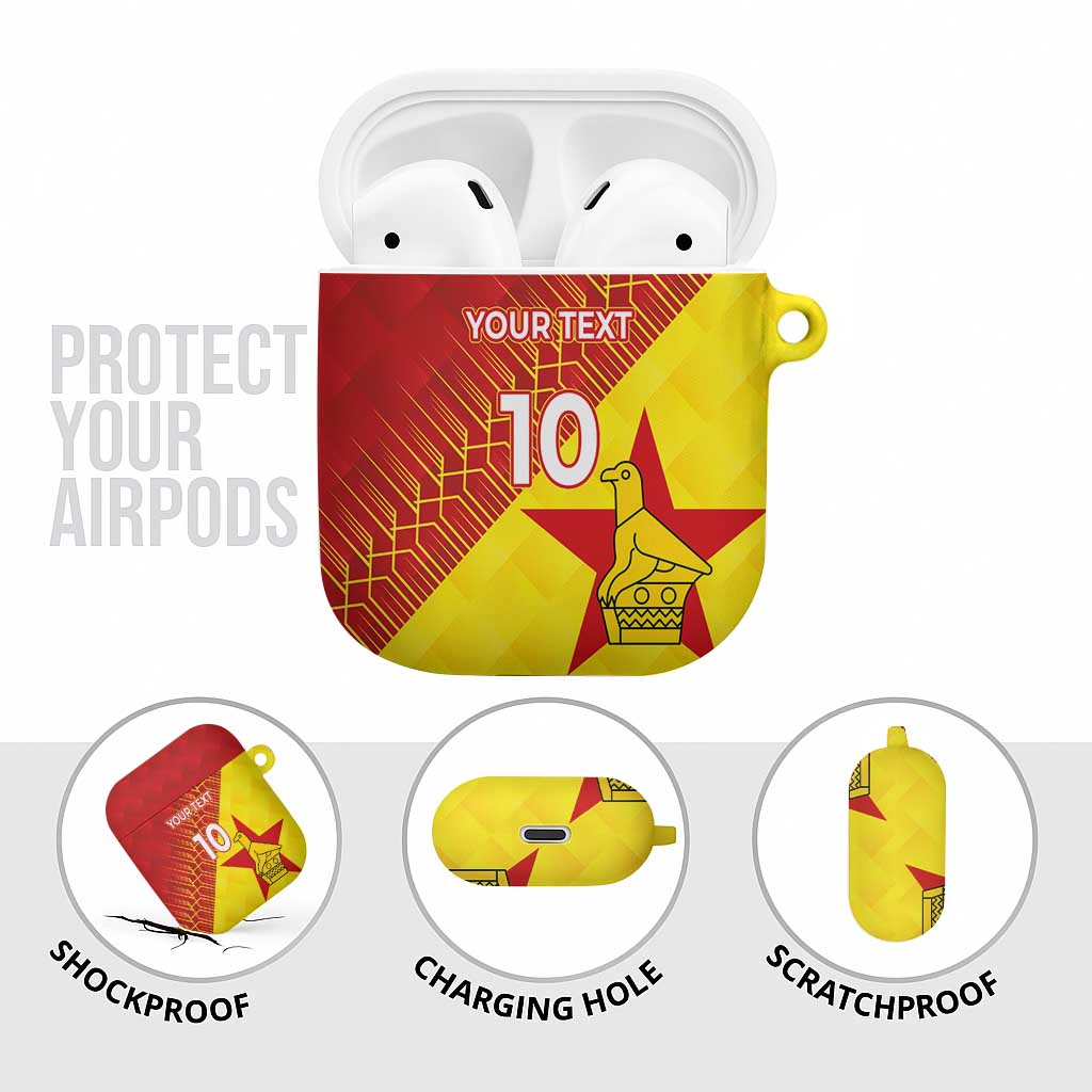 Custom Zimbabwe Cricket AirPods Case Flame Warriors Zimbabwe Spirit - Wonder Print Shop