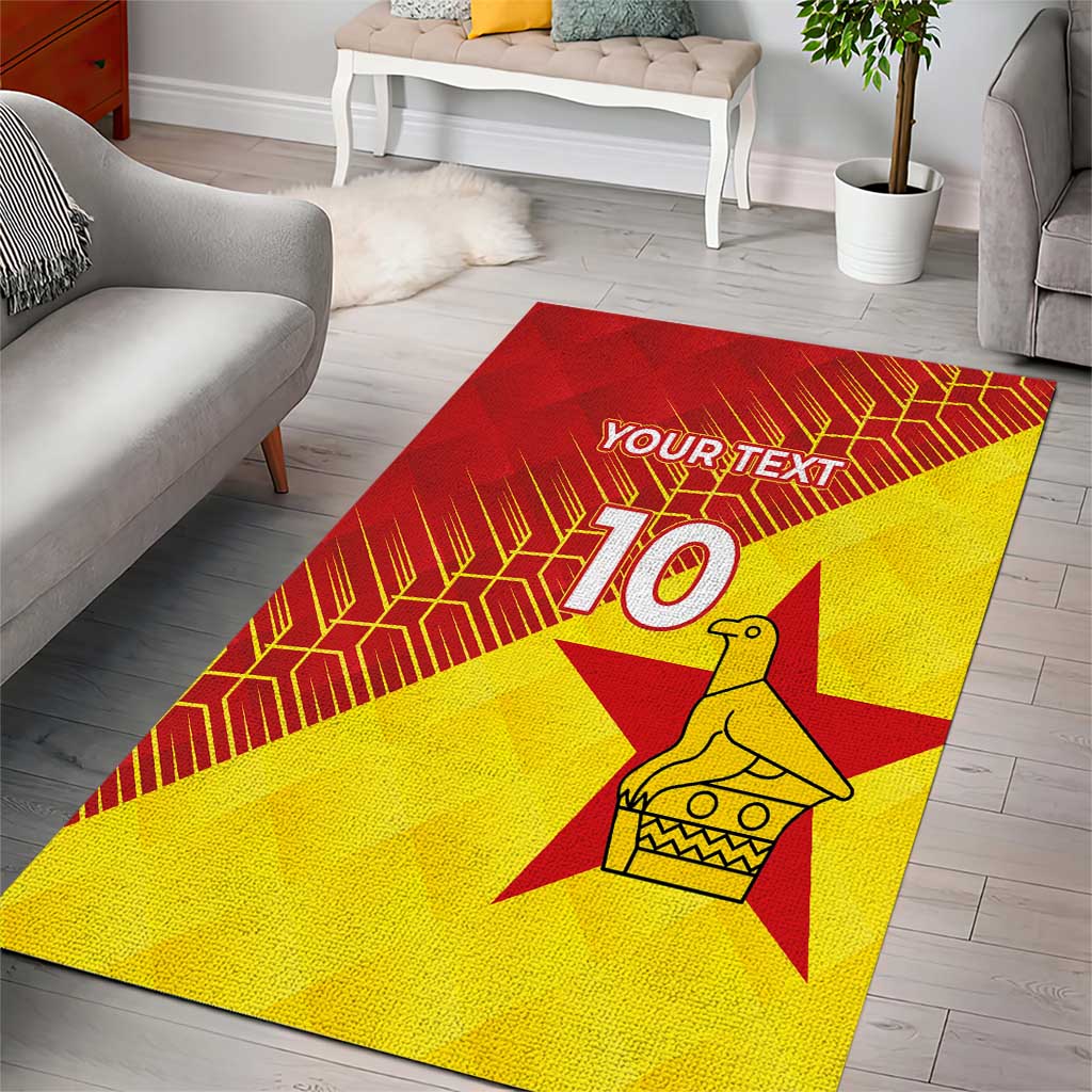 Custom Zimbabwe Cricket Area Rug Flame Warriors Zimbabwe Spirit - Wonder Print Shop
