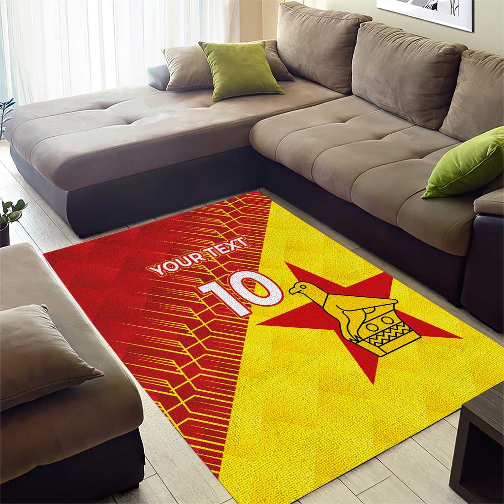 Custom Zimbabwe Cricket Area Rug Flame Warriors Zimbabwe Spirit - Wonder Print Shop