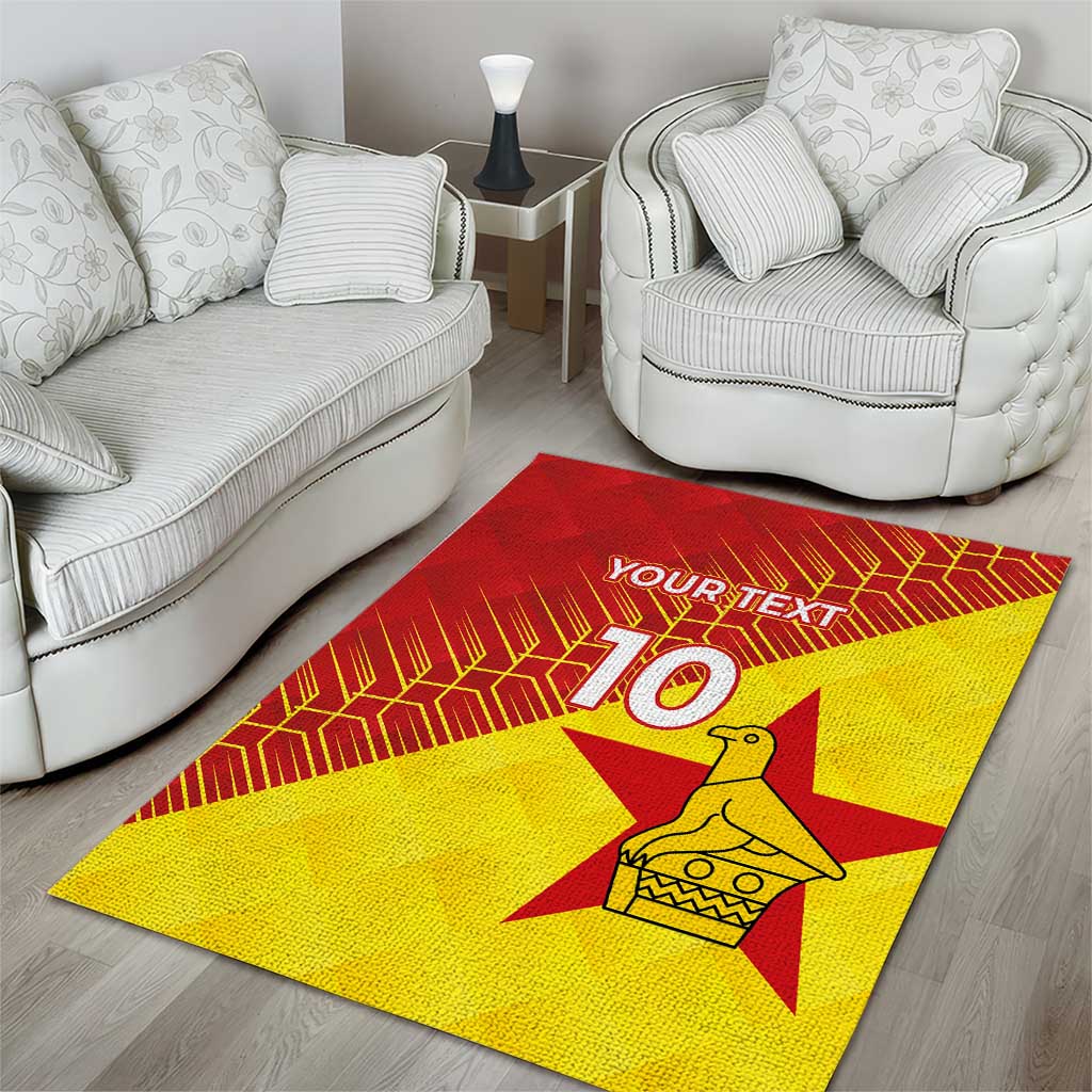 Custom Zimbabwe Cricket Area Rug Flame Warriors Zimbabwe Spirit - Wonder Print Shop