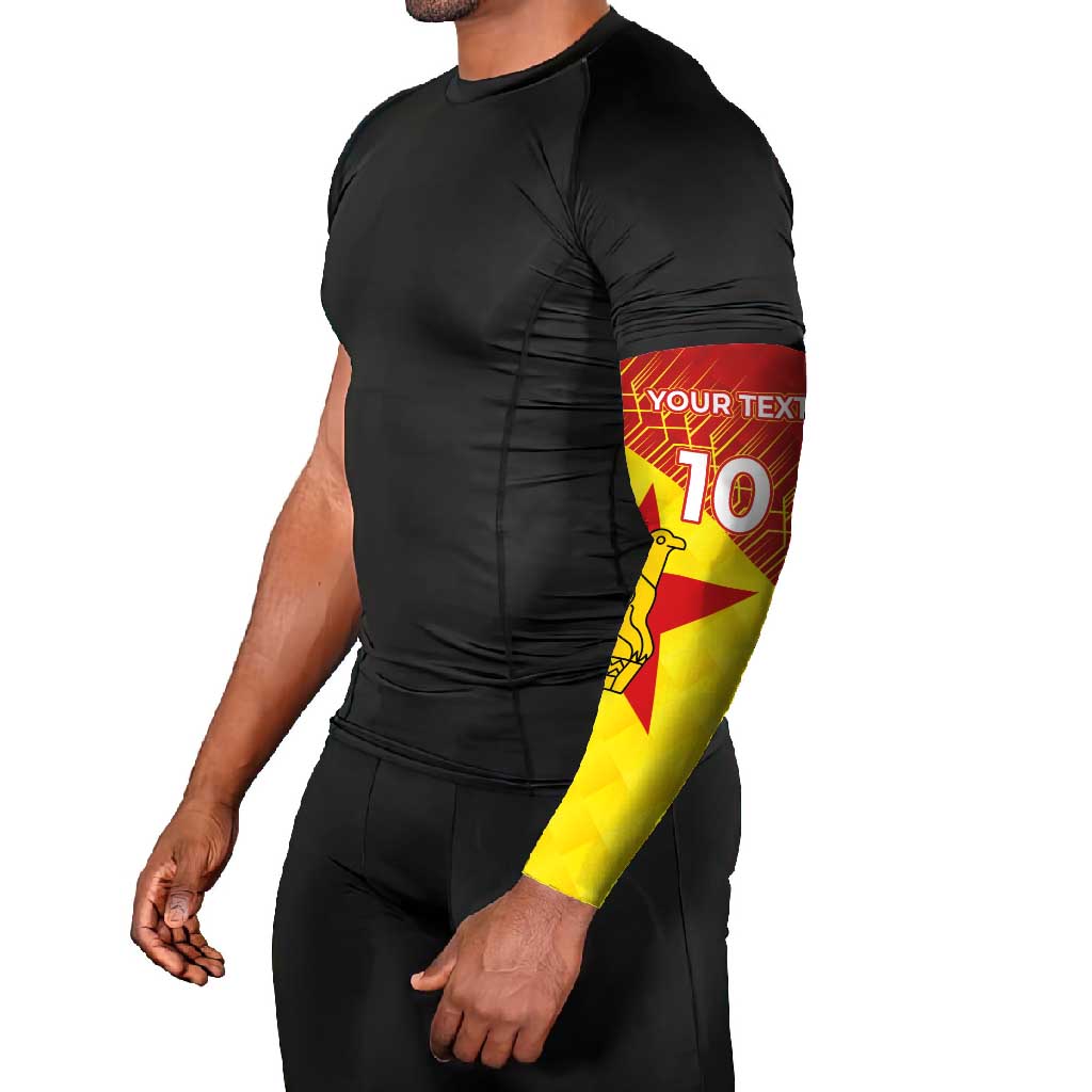 Custom Zimbabwe Cricket Arm Sleeves Flame Warriors Zimbabwe Spirit - Wonder Print Shop
