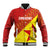 Custom Zimbabwe Cricket Baseball Jacket Flame Warriors Zimbabwe Spirit - Wonder Print Shop