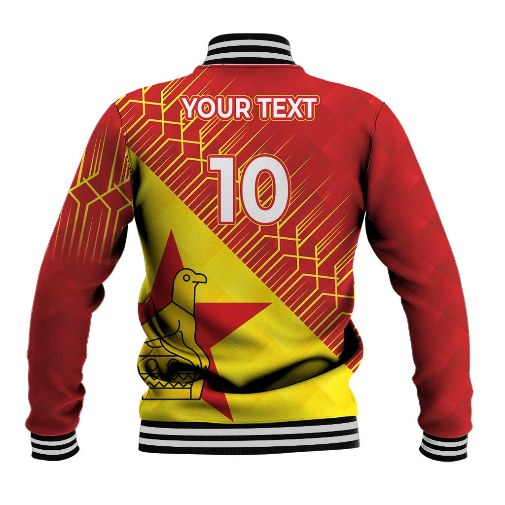 Custom Zimbabwe Cricket Baseball Jacket Flame Warriors Zimbabwe Spirit - Wonder Print Shop