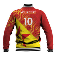 Custom Zimbabwe Cricket Baseball Jacket Flame Warriors Zimbabwe Spirit - Wonder Print Shop