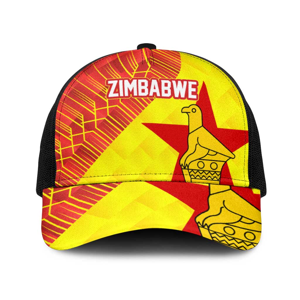 Zimbabwe Cricket Baseball Net Cap Flame Warriors Zimbabwe Spirit - Wonder Print Shop