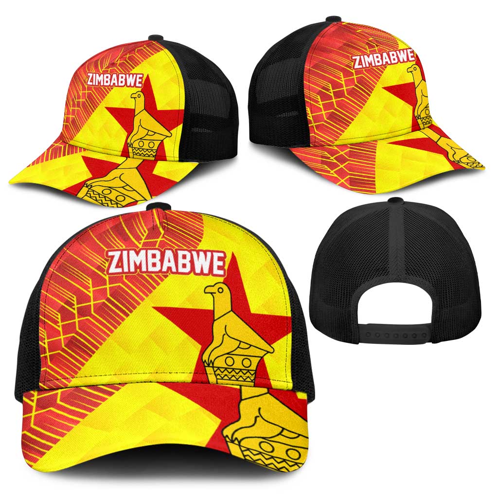 Zimbabwe Cricket Baseball Net Cap Flame Warriors Zimbabwe Spirit - Wonder Print Shop
