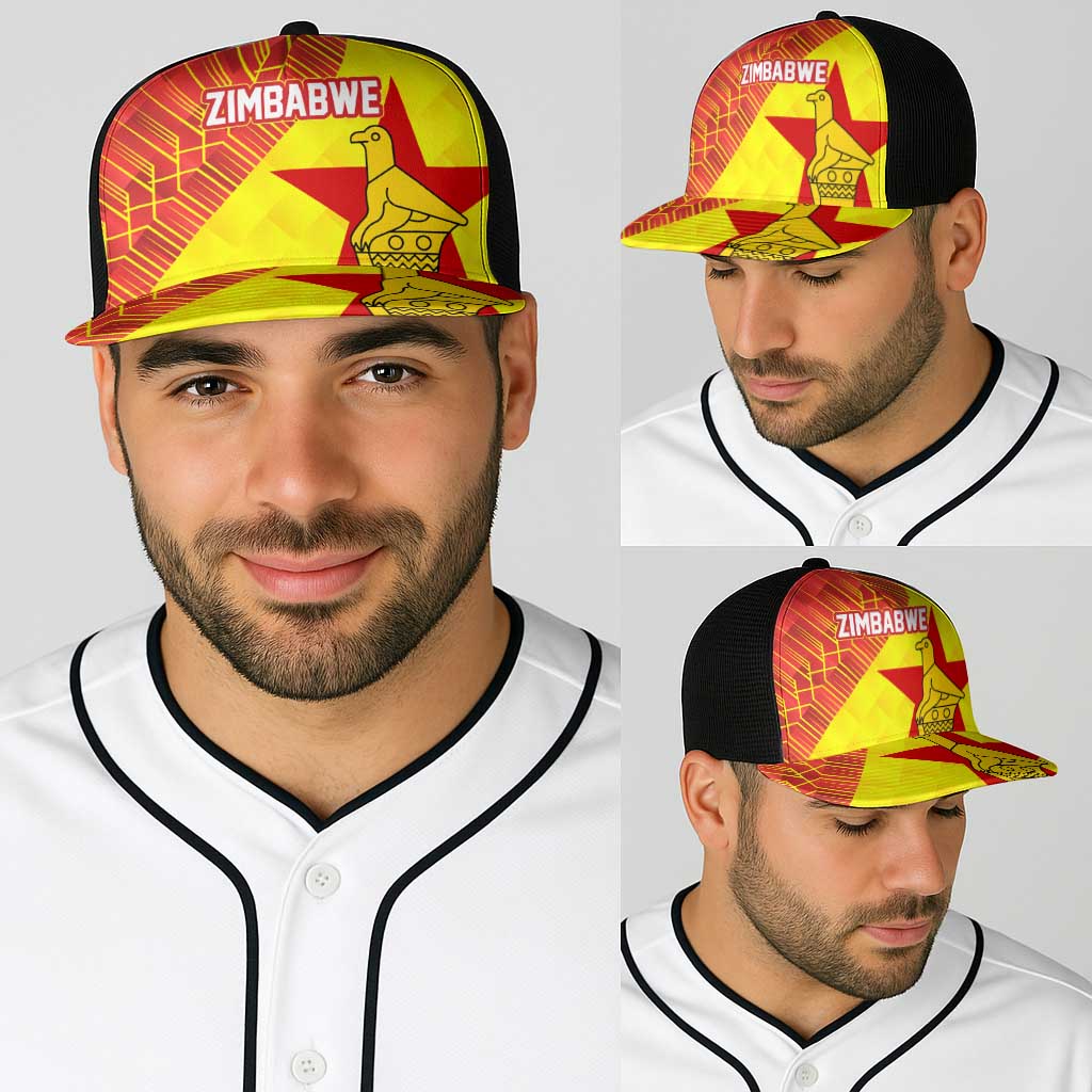 Zimbabwe Cricket Baseball Net Cap Flame Warriors Zimbabwe Spirit - Wonder Print Shop