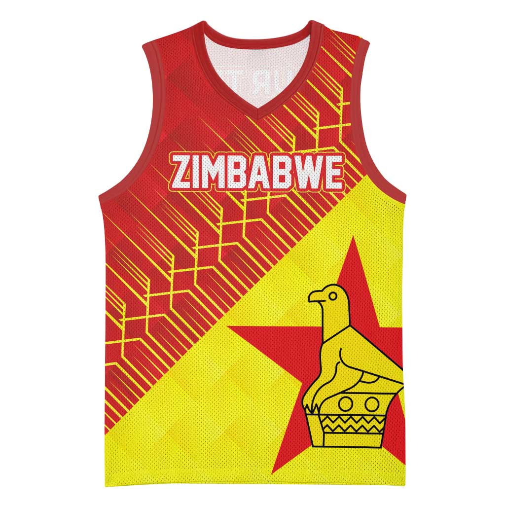Custom Zimbabwe Cricket Basketball Jersey Flame Warriors Zimbabwe Spirit - Wonder Print Shop