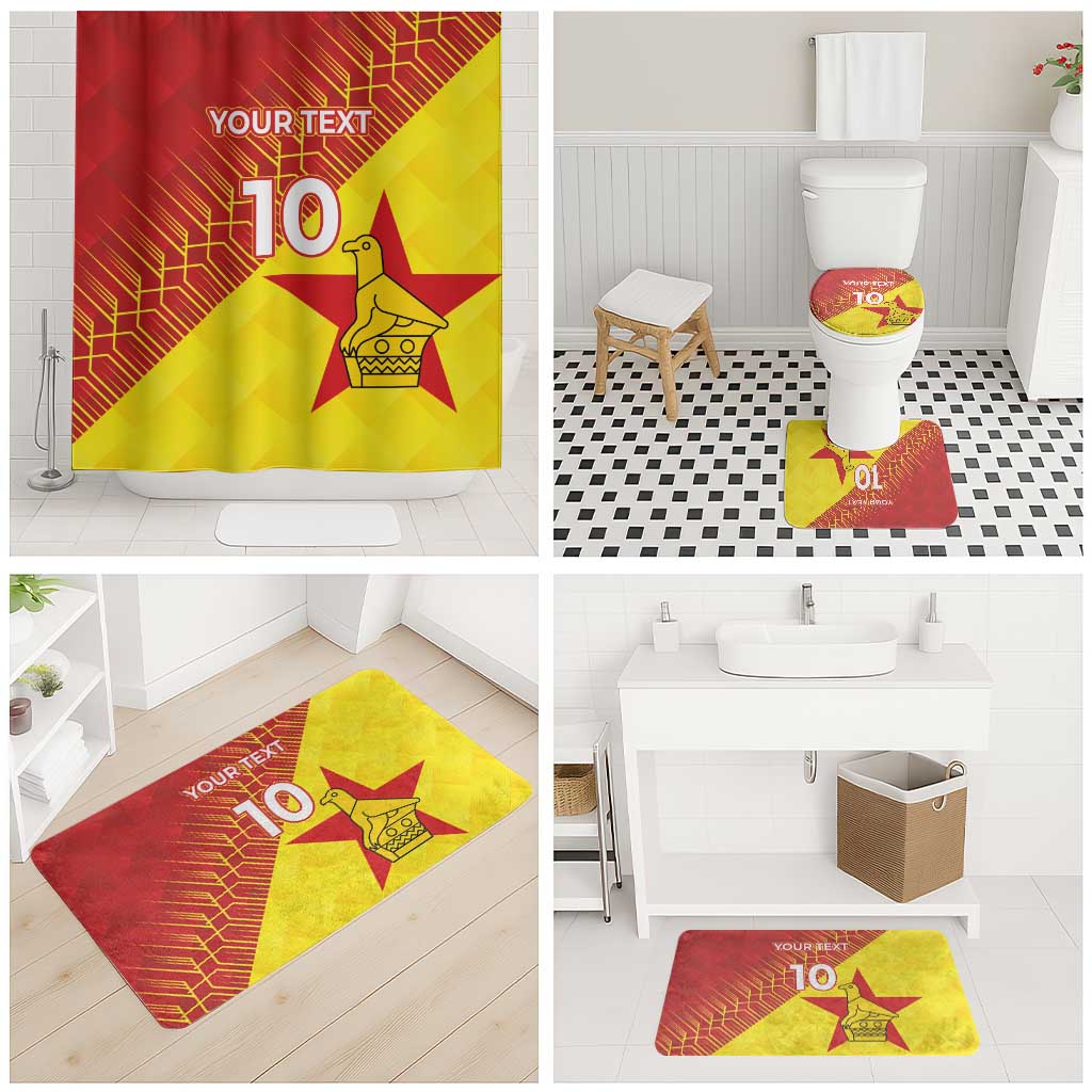 Custom Zimbabwe Cricket Bathroom Set Flame Warriors Zimbabwe Spirit - Wonder Print Shop