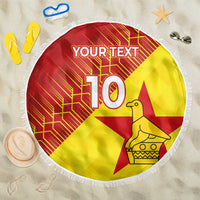 Custom Zimbabwe Cricket Beach Blanket Flame Warriors Zimbabwe Spirit - Wonder Print Shop