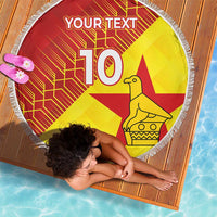 Custom Zimbabwe Cricket Beach Blanket Flame Warriors Zimbabwe Spirit - Wonder Print Shop