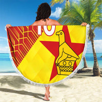 Custom Zimbabwe Cricket Beach Blanket Flame Warriors Zimbabwe Spirit - Wonder Print Shop