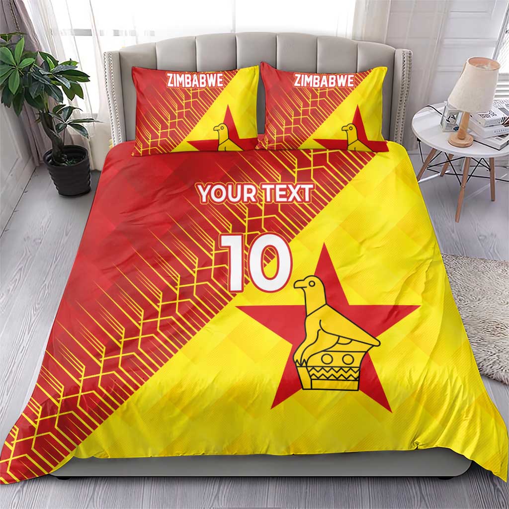 Custom Zimbabwe Cricket Bedding Set Flame Warriors Zimbabwe Spirit - Wonder Print Shop