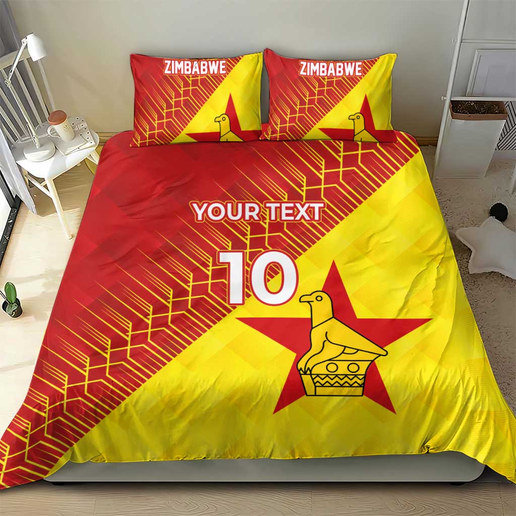 Custom Zimbabwe Cricket Bedding Set Flame Warriors Zimbabwe Spirit - Wonder Print Shop