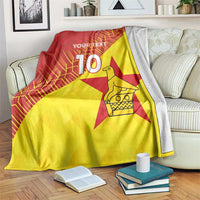 Custom Zimbabwe Cricket Blanket Flame Warriors Zimbabwe Spirit - Wonder Print Shop